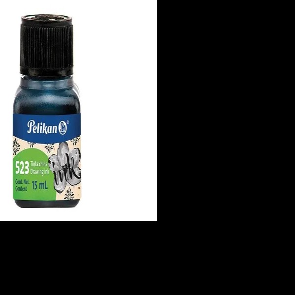 TINTA CHINA 15ML. NEGRO 523 PELIKAN E.10 C.200